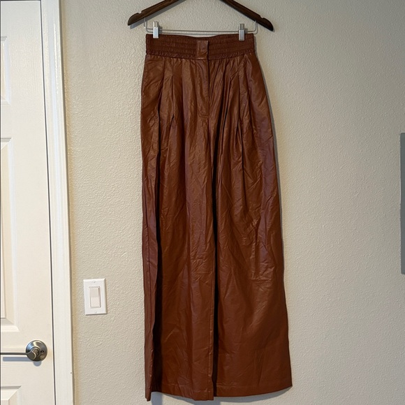 Simonett Women’s Brown Wide Leg Baggy Comma Pants High Rise‎ Medium - Picture 2 of 14